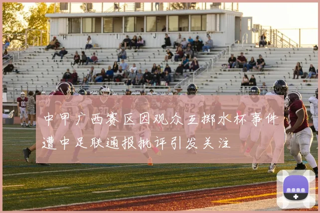 中甲广西赛区因观众互掷水杯事件遭中足联通报批评引发关注